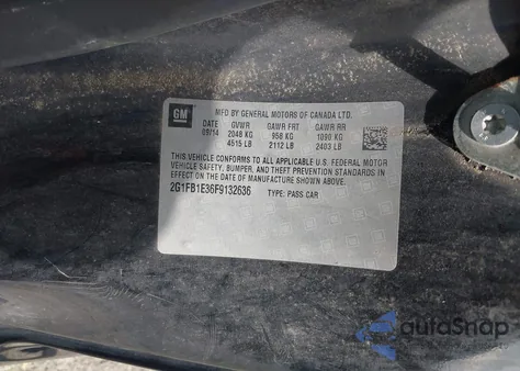 2015 Chevrolet Camaro 2Ls from USA, damaged, VIN 2G1FB1E36F9132636